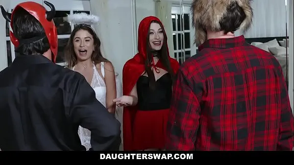 Big Cosplay (Lacey Channing) (Pamela Morrison) Receive Juicy Halloween Treat From StepDaddies total Tube