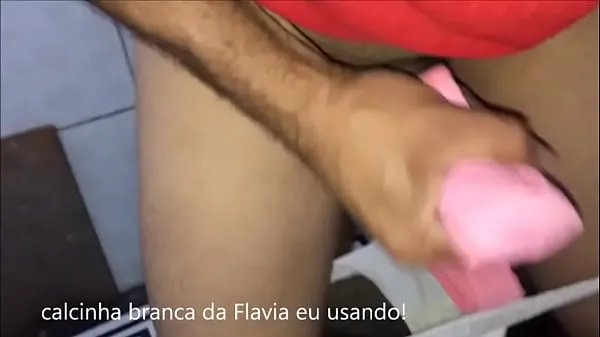 Grande Cdzinha LimaSp Jacking off wearing Flavia's white panties and her pink delta wing panties on cock 23102018 tubo totale