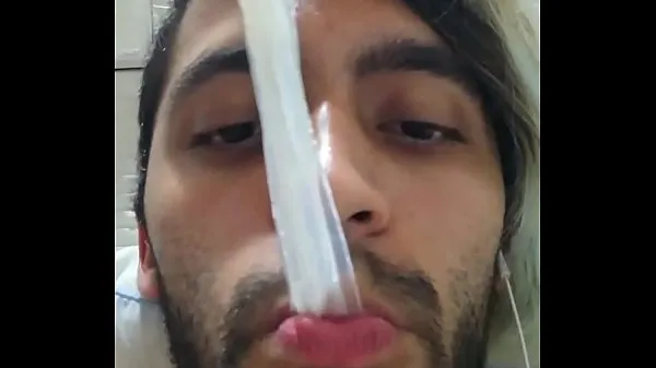 Gros Sperme dans un préservatif, bois le sperme et le sperme une seconde fois - Camilo Brown Tube total