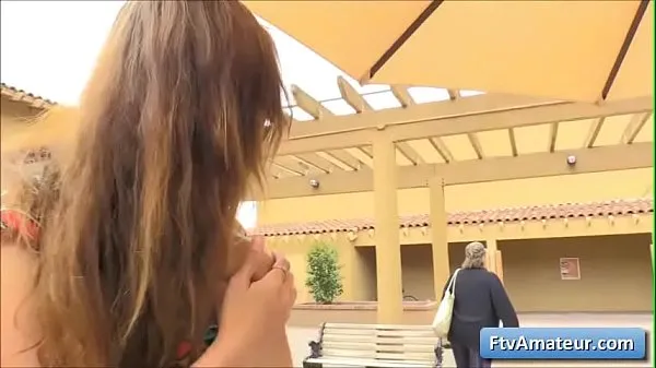 Big Sexy blonde teen amateur Brielle finger fuck her juicy bald pussy in different public places total Tube