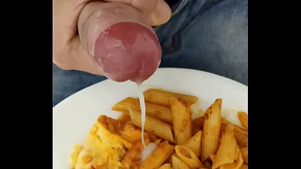 Veľká Pasta with cum trubica spolu