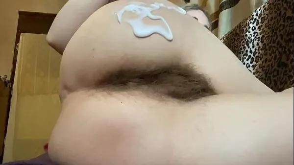 Big Natural Hairy Girl body lotion session . Hairy pussy , hairy ass , hairy legs and hairy armpits by cutieblonde total Tube