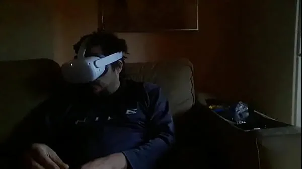 Grote Masturbation with virtual reality totale buis