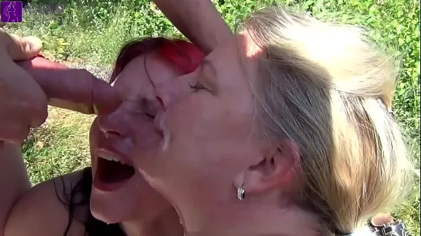 Gros La belle-mère et la belle-fille ont été sales utilisées par d'innombrables hommes dans un lac de baignade ! Partie 2 Tube total