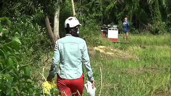 大Secretly filming the couple hoping that the neighbor sister will go to the field to cut rice总管