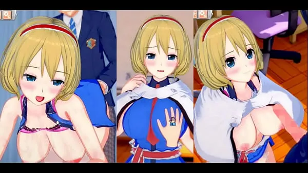 Grande Eroge Koikatsu! ] Touhou Alice Margatroid esfrega seus seios H! 3DCG Big Breasts Anime Vídeo (Touhou Project) [Hentai Game tubo total